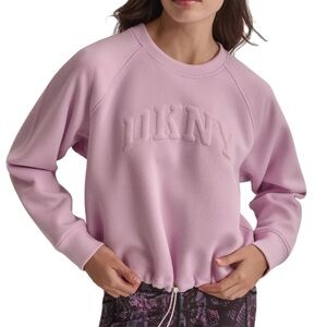 DKNY Women's Drawcord Cropped Crewneck Sweatshirt. NWT
